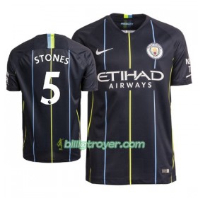Billige Fotballdrakter Manchester City Stones 5 Bortedraktsett 2018/19 Kortermet